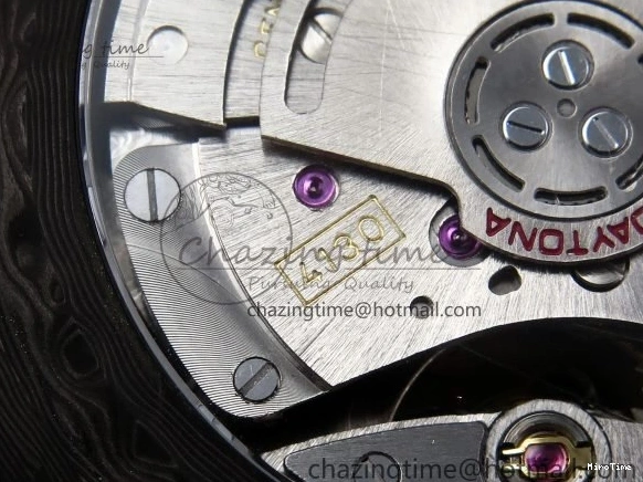 MiroTime 0504 Refined Daytona DIW Carbon Case DIWF Edition Black White Dial Orange Diamonds Bezel on White Nylon Strap A 1668